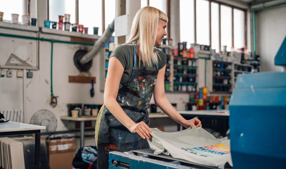 Side-by-side comparison of a custom-designed t-shirt and a generic mass-produced one